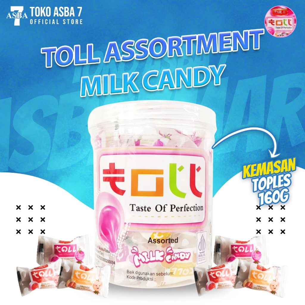 

TOLL ASSORTED MILK CANDY TOPLES 160G