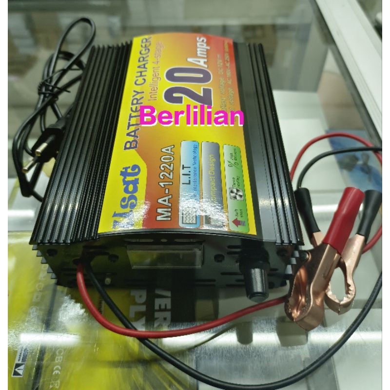 Usat 20Amper Charger Aki 20A Kualitas Bagus Automatic Stop Aki Full