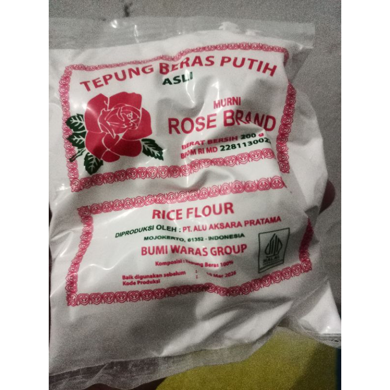 

Tepung Beras Putih Rose Brand 200g - Pilihan Tepat untuk Kelezatan Kue dan Hidangan Anda