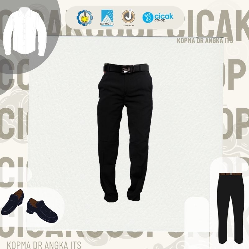 CELANA PANJANG CELANA KERJA KAIN HITAM POLOS FORMAL