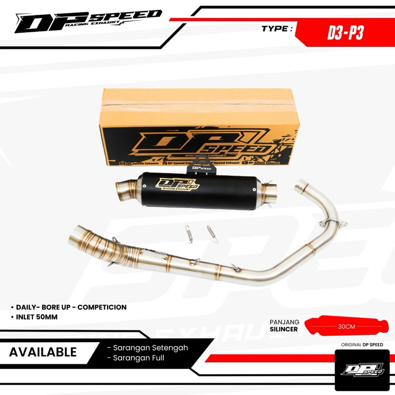 Knalpot Racing Original DP SPEED EXHAUST Cb Gl Mp tiger Model Bulat Jenong