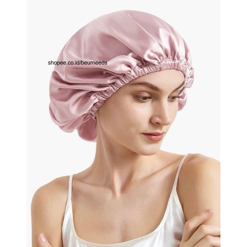 TERMURAH Topi Bundar SATIN bonnete Hair bonnet satin silk Hair cap Shower cap Hairnet Satin cap Penu