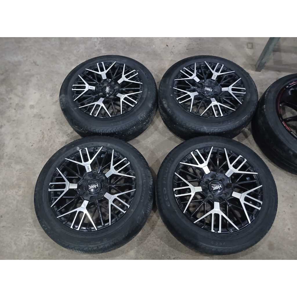 VELG MOBIL BEKAS HSR BENAWA RING 15 LEBAR 6,5 PCD 8X100-114 ET 42 +BAN ACC 185 60 R15 VELG UNTUK MOB