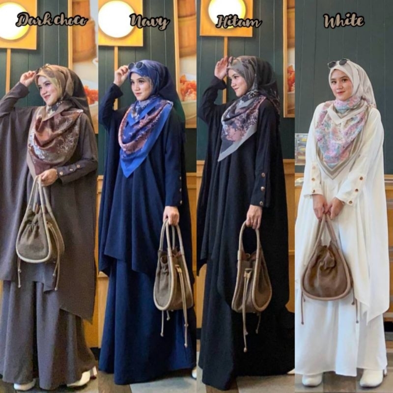 ONE SET ROK// SETELAN JUMBO LD 130-140 //SETELAN WANITA JUMBO//SETELAN OVER SIZE//HUMAIRA SET ROK