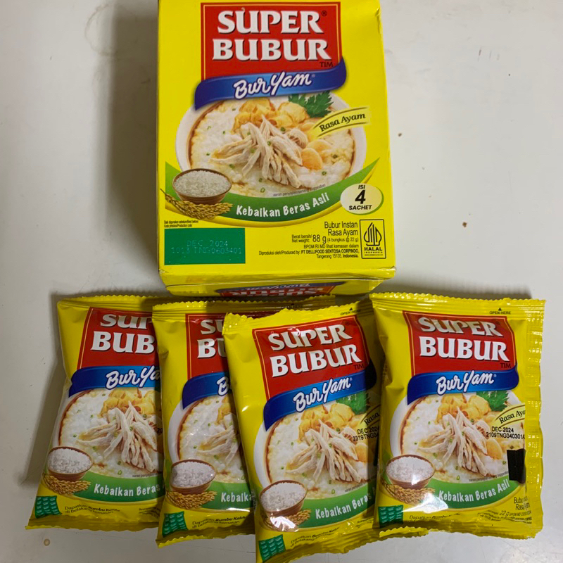 

PROMO!! Super Bubur 1 kotak isi 4bungkus, Bubur Ayam instant