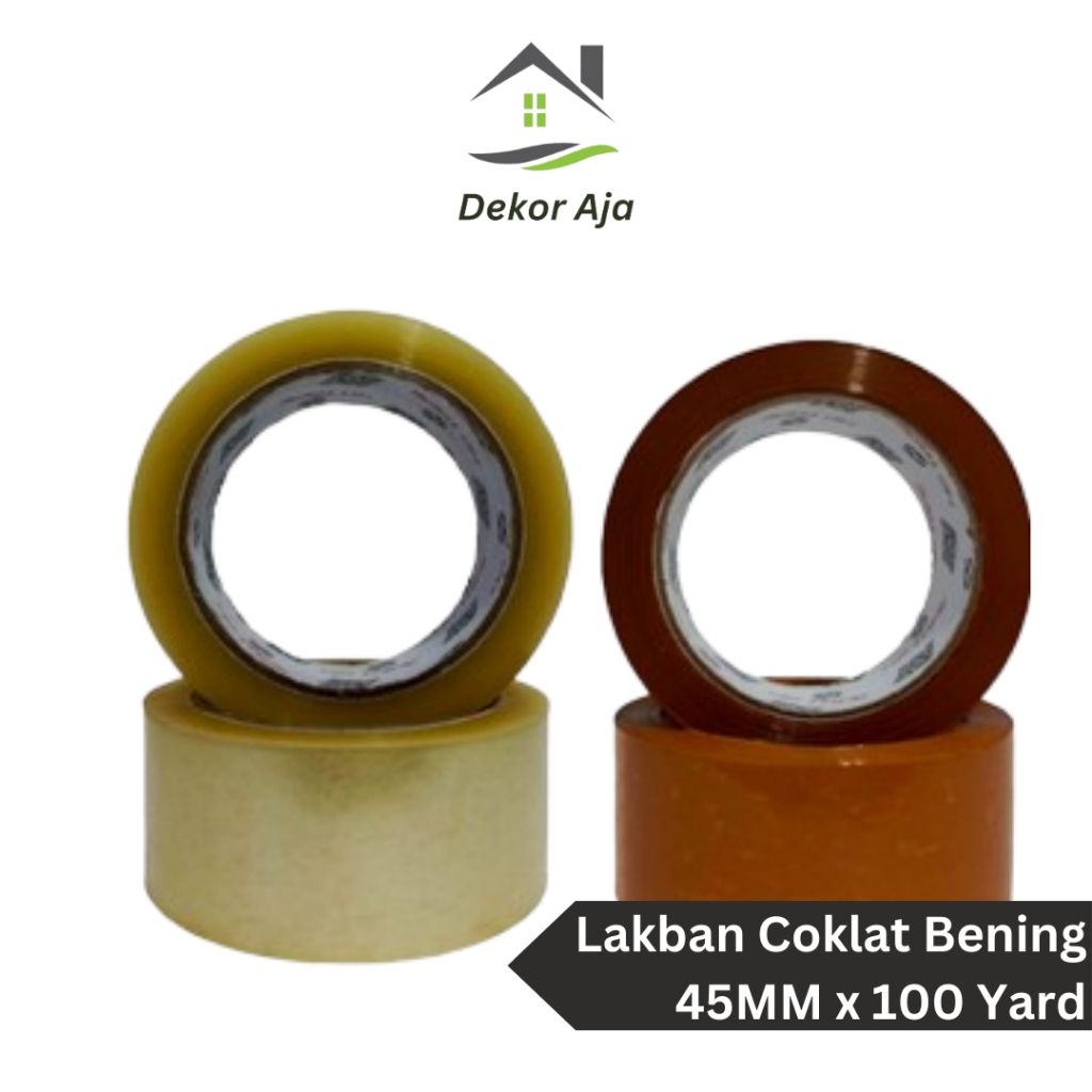 

Lakban bening / Isolasi coklat HOKI TAPE 2 inch 100 yard kualitas terbaik ORI