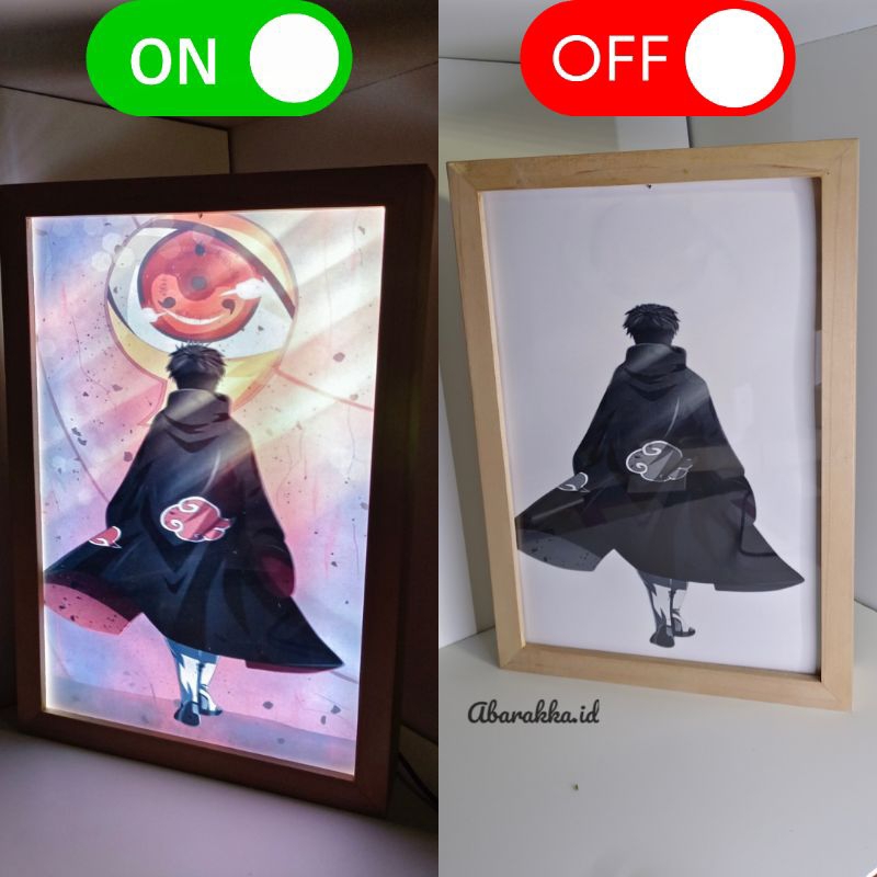 3D Anime light box  Frame Pigura Kayu 3D Akatsuki