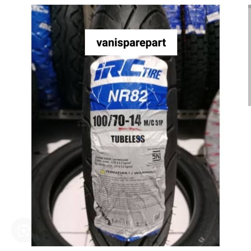 BAN LUAR 100/70-14 IRC TUBLESS