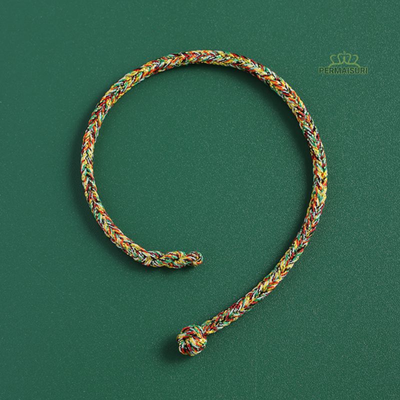 Gelang Pancawarna Tali Giok Asli Original