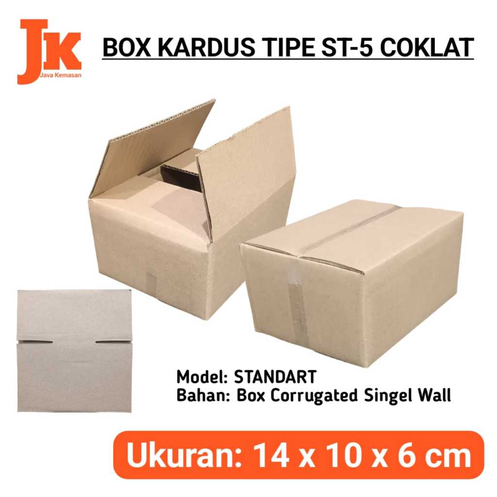 

KARDUS ST-5 KOTAK BOX KARTON CORRUGATED STANDART COKLAT KECIL POLOS TEBAL PACKING SEPATU ACSESORIS SOUVENIR