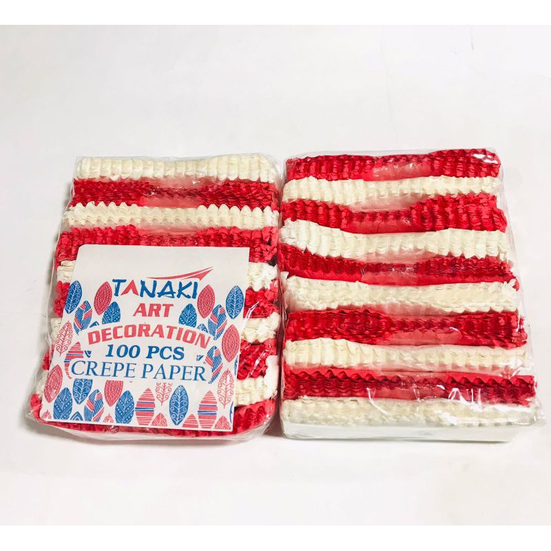

Kertas Crepe potong Merah Putih/kertas babat/Decoration Art