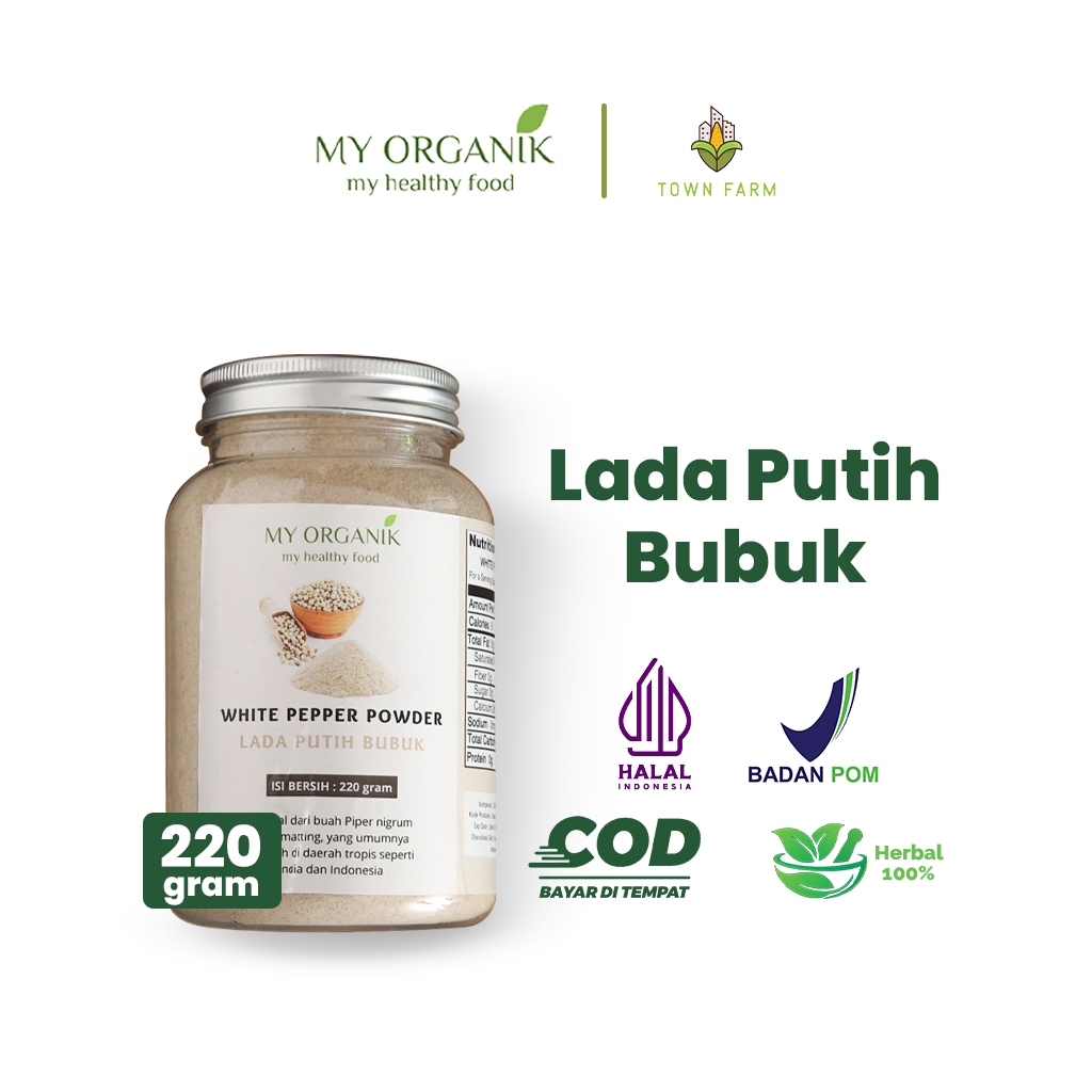 

My Organik Pepper Premium Bubuk Lada Putih Merica bubuk Asli tanpa Campuran