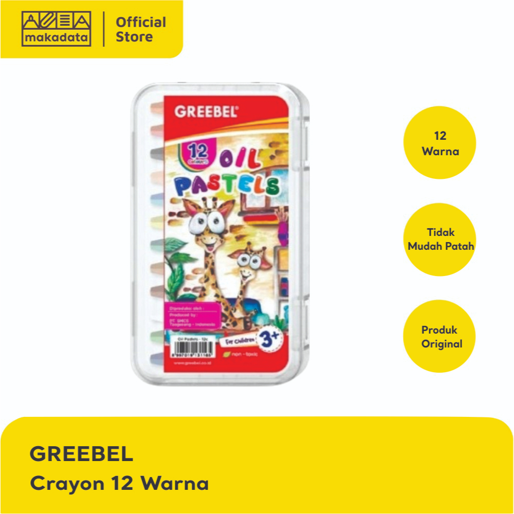 

CRAYON / OIL PASTEL GREEBEL ISI 12 WARNA MURAH