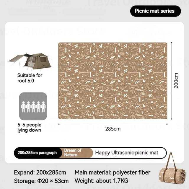 Tikar piknik Naturehike CNK2350WS010 alas duduk camping picnic mat water repellent