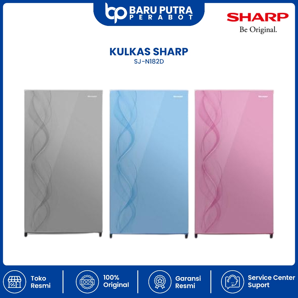Kulkas 1 Pintu SHARP SJ-N182D SJ-N182D-AP SJ-N182D-AB SJ-N182D-AS