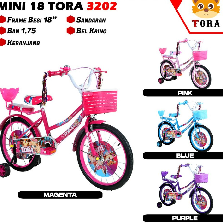 SEPEDA MINI ANAK PEREMPUAN 18" HUNTER TORA 3202