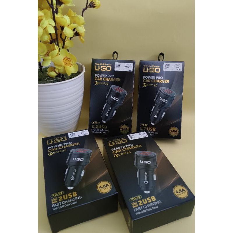 UGO PQ02 CAR CHARGER CAS MOBIL Type C & Micro QUALCOMM 3.0