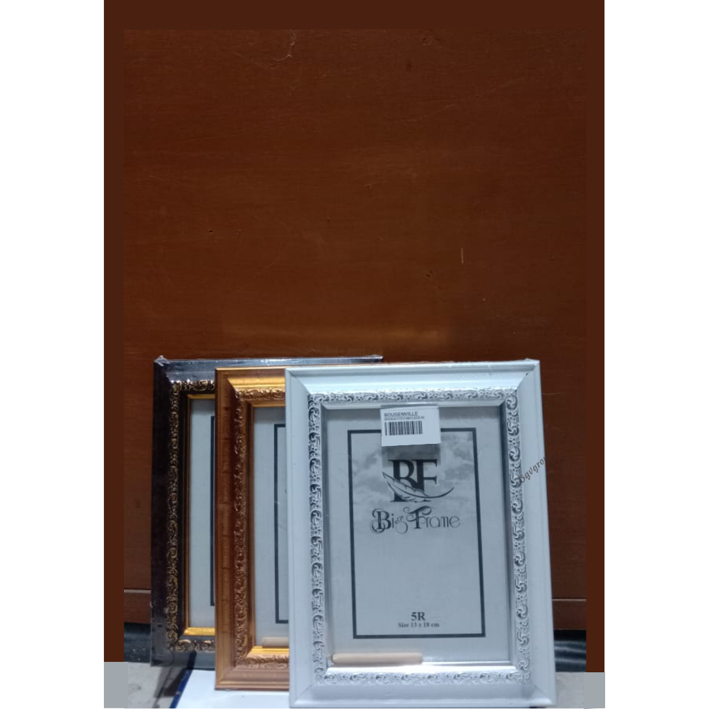 Bingkai frame pigura foto 5 r (13x18 cm)  dan A4 (21X30 cm) Putih / Emas / Coklat