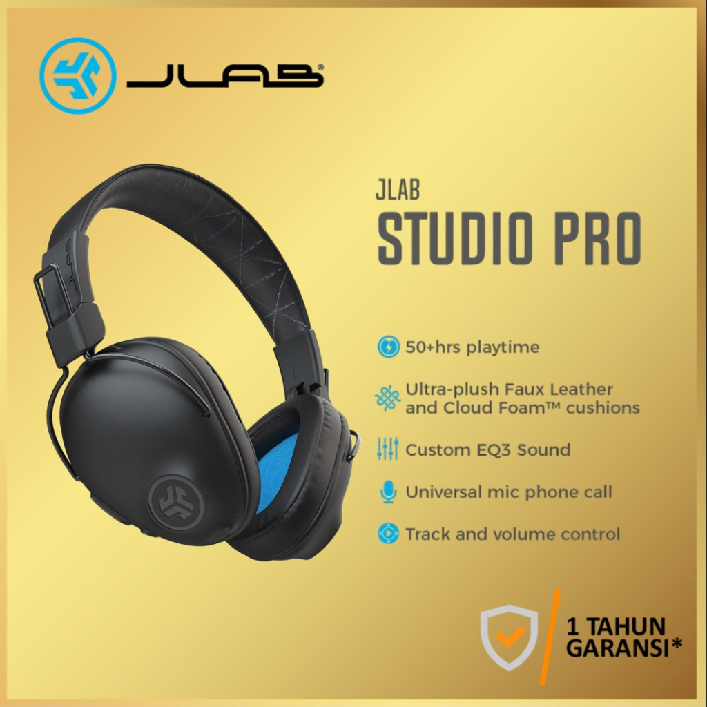 JLab Studio Pro Wireless Bluetooth Over Ear Headphones Headset