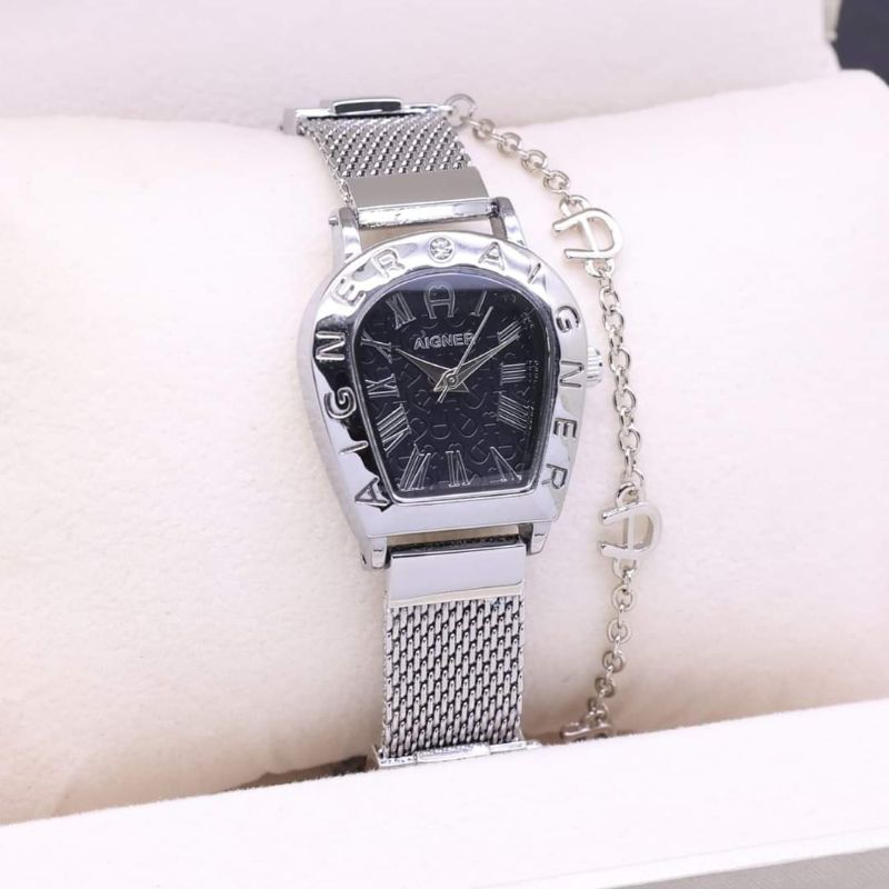 Jam Tangan Wanita A-6111 Rantai Premium Free Box Tanggal Aktif