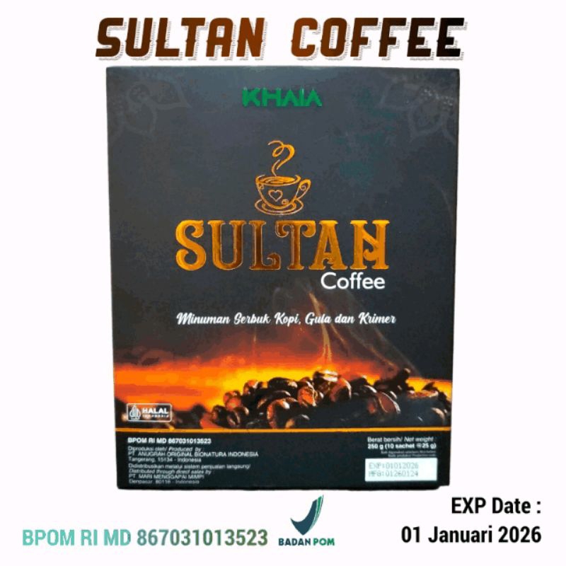 

KHAIA SULTAN COFFEE 1 BOX ISI 10 SACHET ORIGINAL