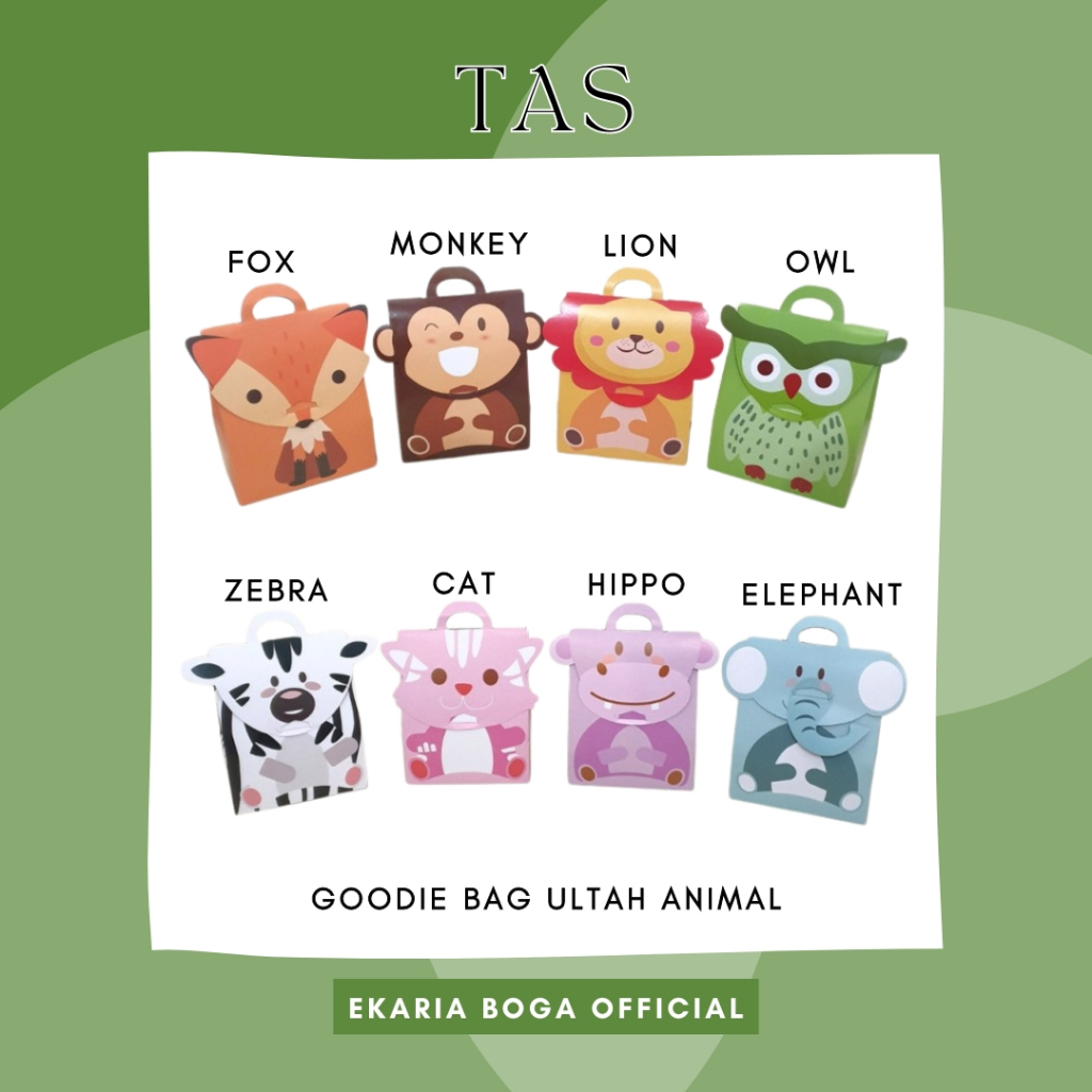 

TAS | GOODIE BAG | BOX BINGKISAN | SNACK | ULANG TAHUN | GOODIE BAG ULTAH ANIMAL