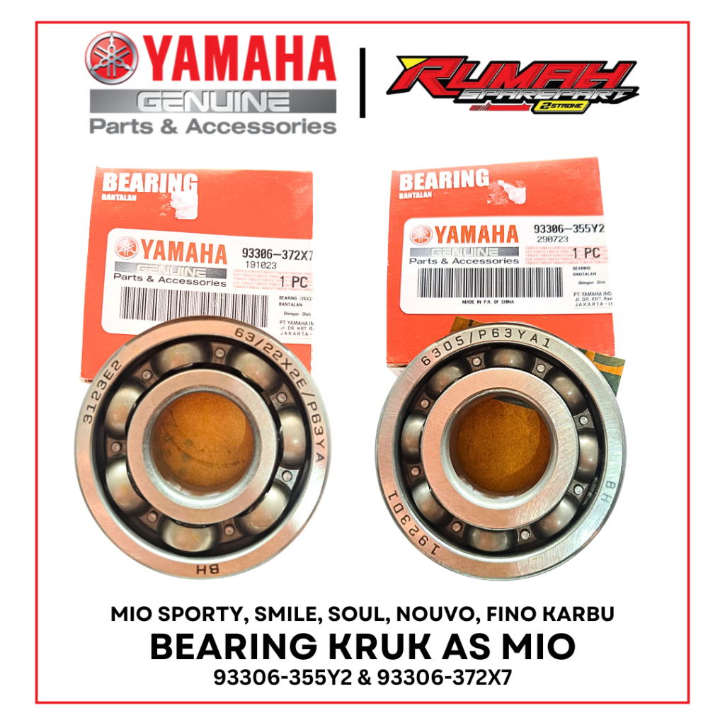 LAHER BEARING KRUK AS MIO SPORTY SMILE SOUL NOUVO FINO KARBU ORIGINAL YAMAHA