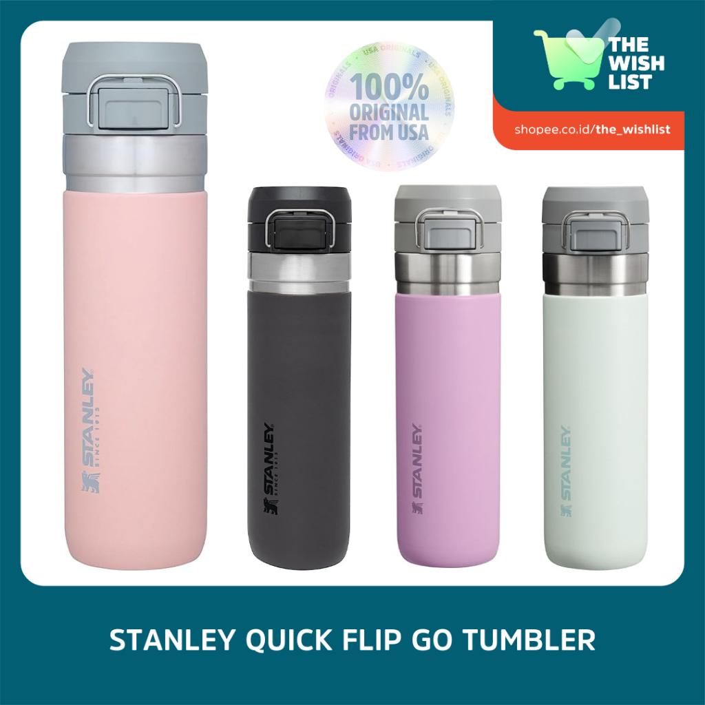 Stanley Quick Flip GO Tumbler Quencher Iceflow Botol Minum Ori USA