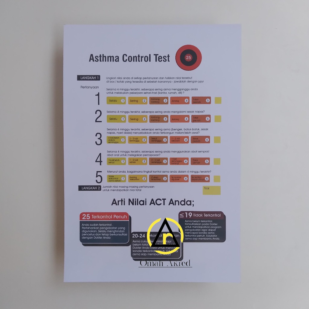 Poster ACT - Asma - Asthma Control Test - Sesak Nafas