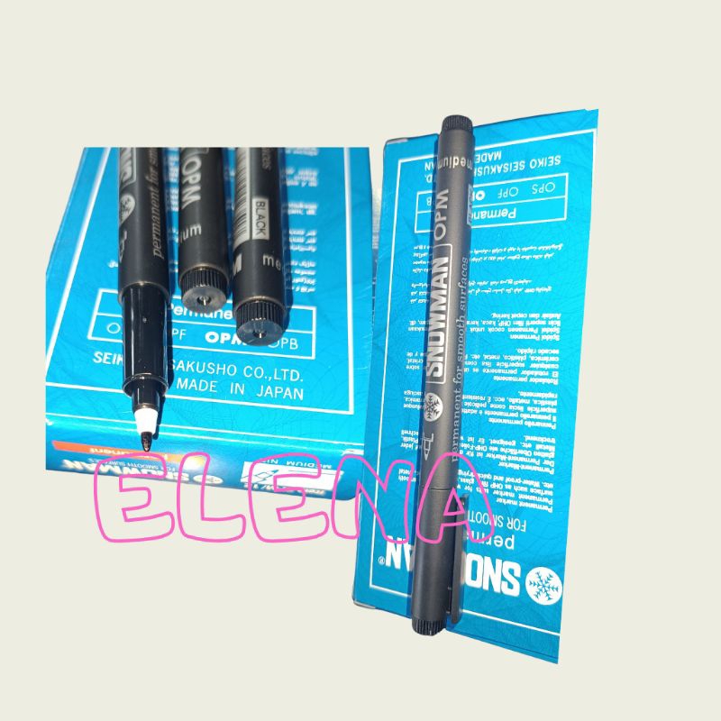

spidol pen OPM/OPF snowman hitam permanent