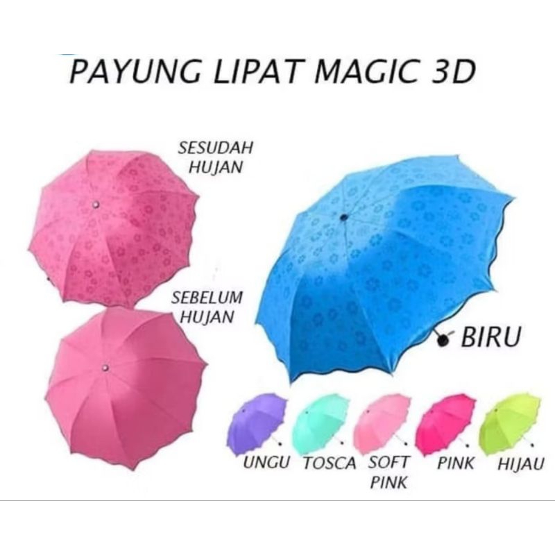 payung Lipat 3D Umbrella/Payung Lipat 3Dimensi