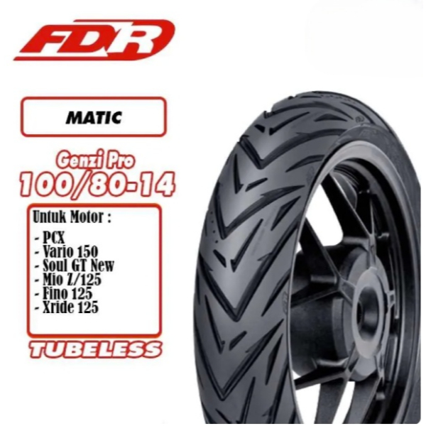 BAN LUAR FDR 14-100/80 GENZI-PRO TUBLESS