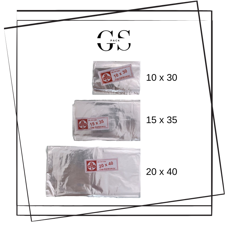 Kantong Plastik PP Tahu Merk Kemangi Ukuran 10x30 15x35 20x40