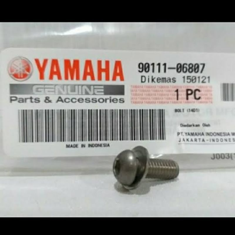 100%ORI Baut L Cover Knalpot NMax, MX King, Aerox 90111-06807