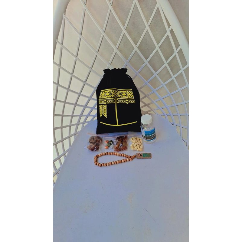 

Oleh Oleh Haji Pouch SERUT + ISI (zamzam,kismis,kurma tasbih dll)