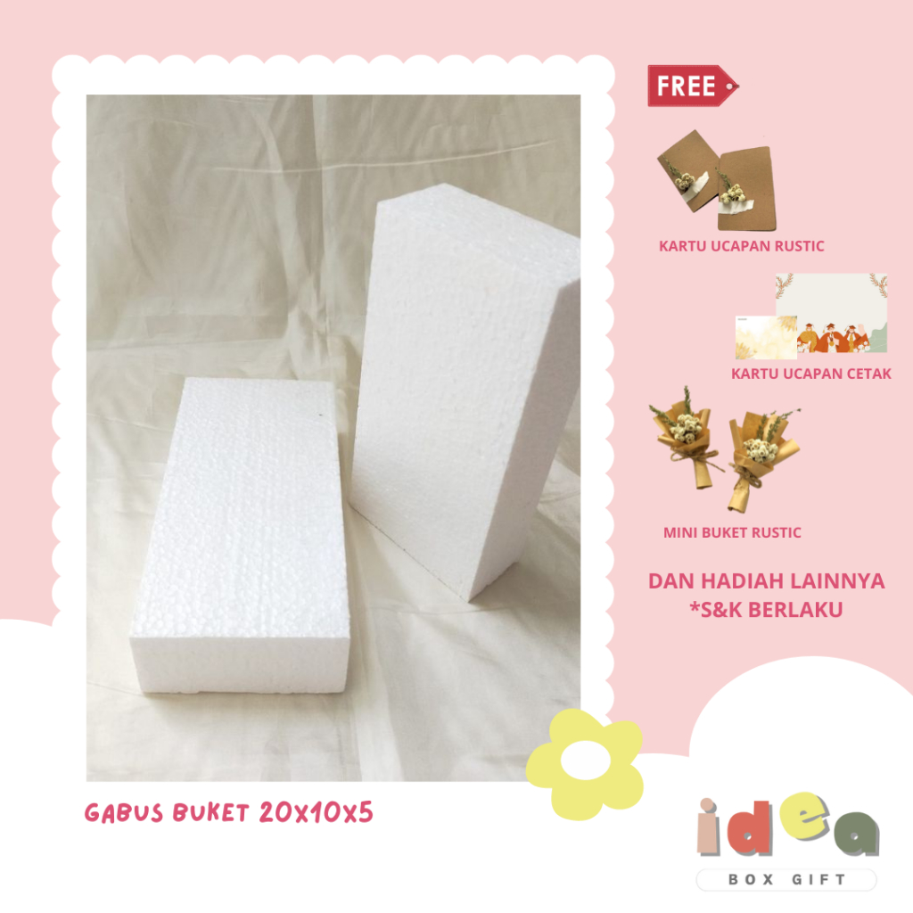 

[IDEA BOX GIFT] GABUS BUKET 20X10X5 | STEROFOM BUKET