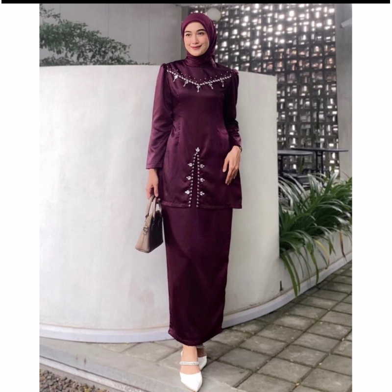 COZYWEAR - Set Rok Aurel baju kurung melayu viral baju malaysi kondangan / pesta wanita eliza kurung