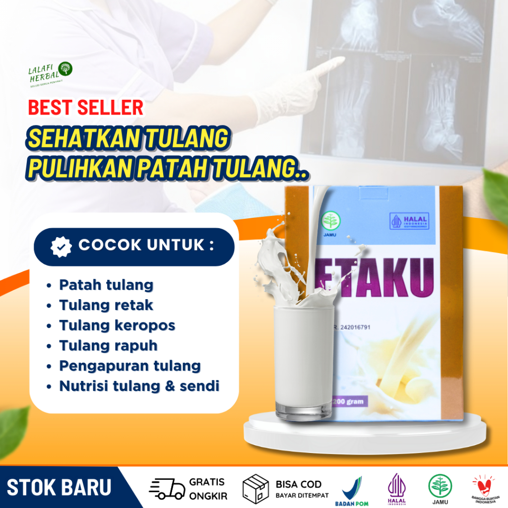 Susu Kalsium Patah Tulang Retak Keropos ETAKU