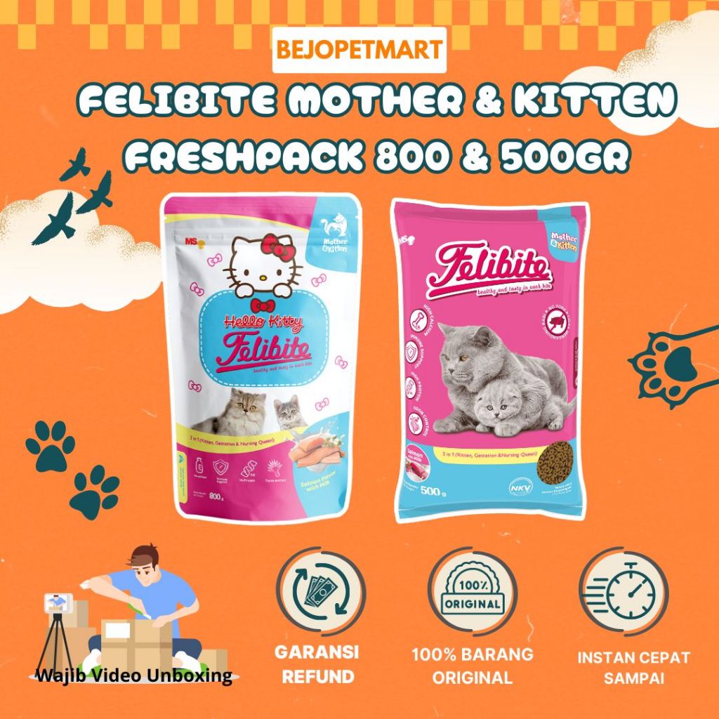 FELIBITE MOTHER & KITTEN 800Gr dan Felibite Mother Kitten 500gr - Salmon