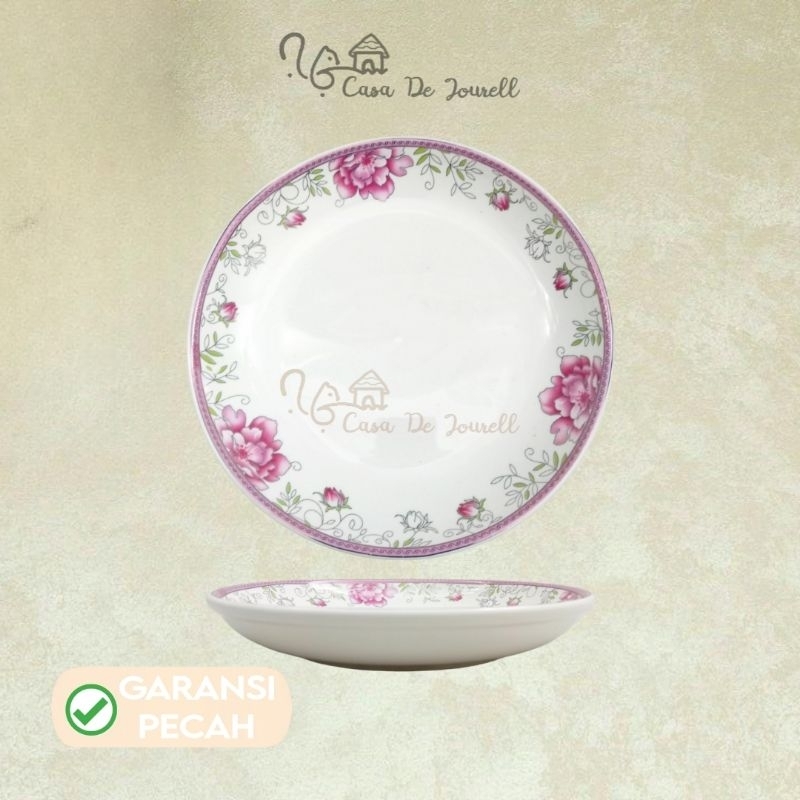 Piring Kue Lapis 8", 9" KB PG/Keramik/piring kue lapis warna/piring kue lapis motif/Piring kue bunga