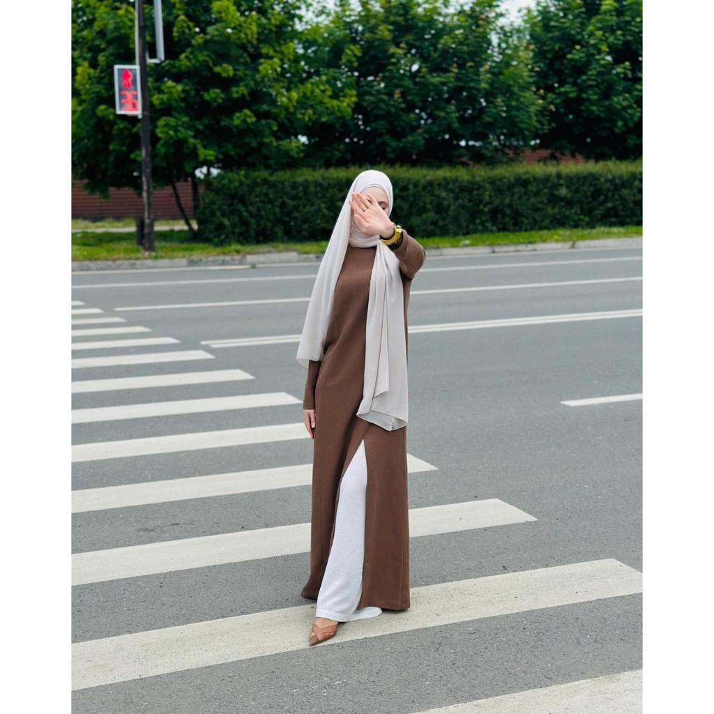 SETELAN ROK POLOS ARUMI JUMBO  UP TO LD 140 BAHAN MOSCREPE HALUS