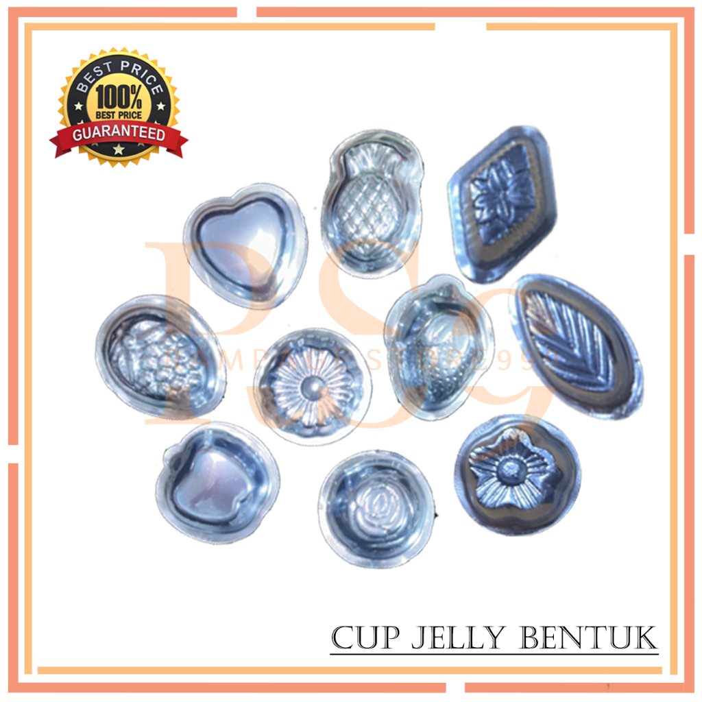 [100 PCS] Cup Jelly Bentuk / Tray Mika Jelly Bentuk Unik Lucu / Tray Tempat jelly / Agar Agar / Temp