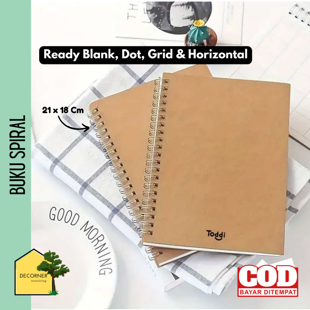 

Buku Jurnal Spiral A5 Soft Cover Grid Dot Spiral 100 halaman