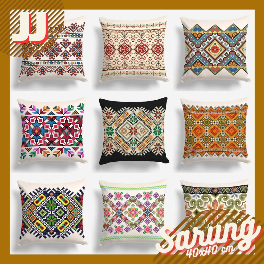 SARUNG BANTAL SOFA PRINT MOTIF TURKISH EDIRNE SERIES 40X40 CM
