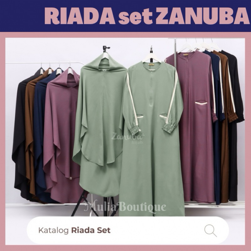 Riada Set Zanuba Hijab Official Set Gamis