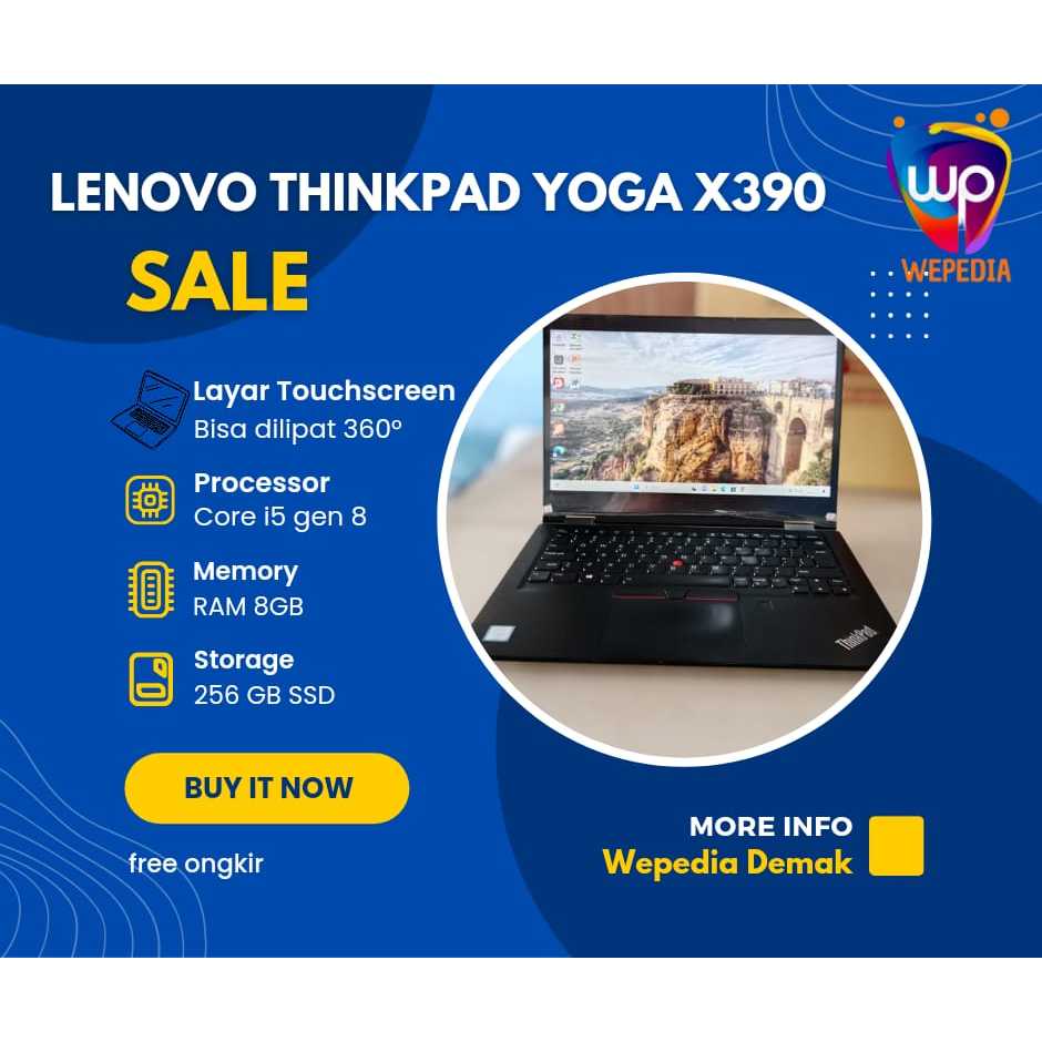 LENOVO THINKPAD YOGA X390 TOUCHSCREEN LAYAR BISA DILIPAT 390 DERAJAT