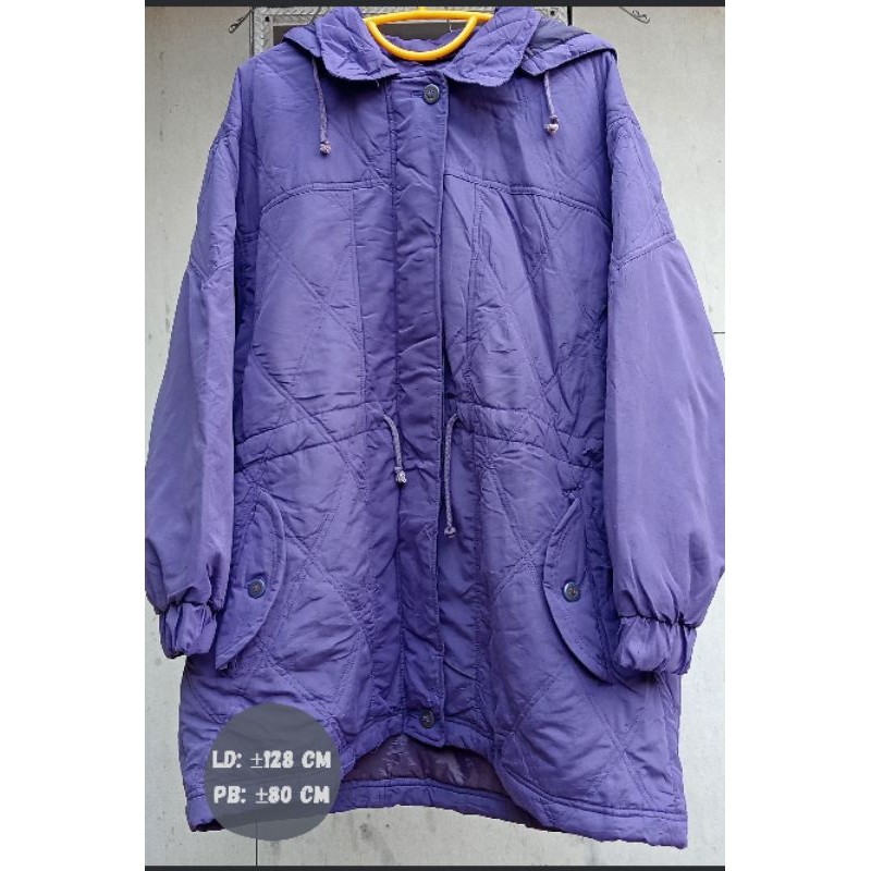 Preloved Jaket Tebal Ungu Second Jacket Hoodie Wanita PL
