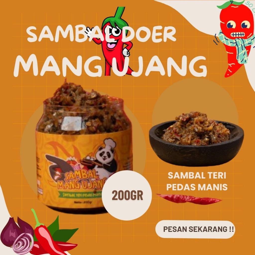 

SAMBAL MANG UJANG 200gr | SAMBAL RUMAHAN| SAMBAL SIAP SAJI