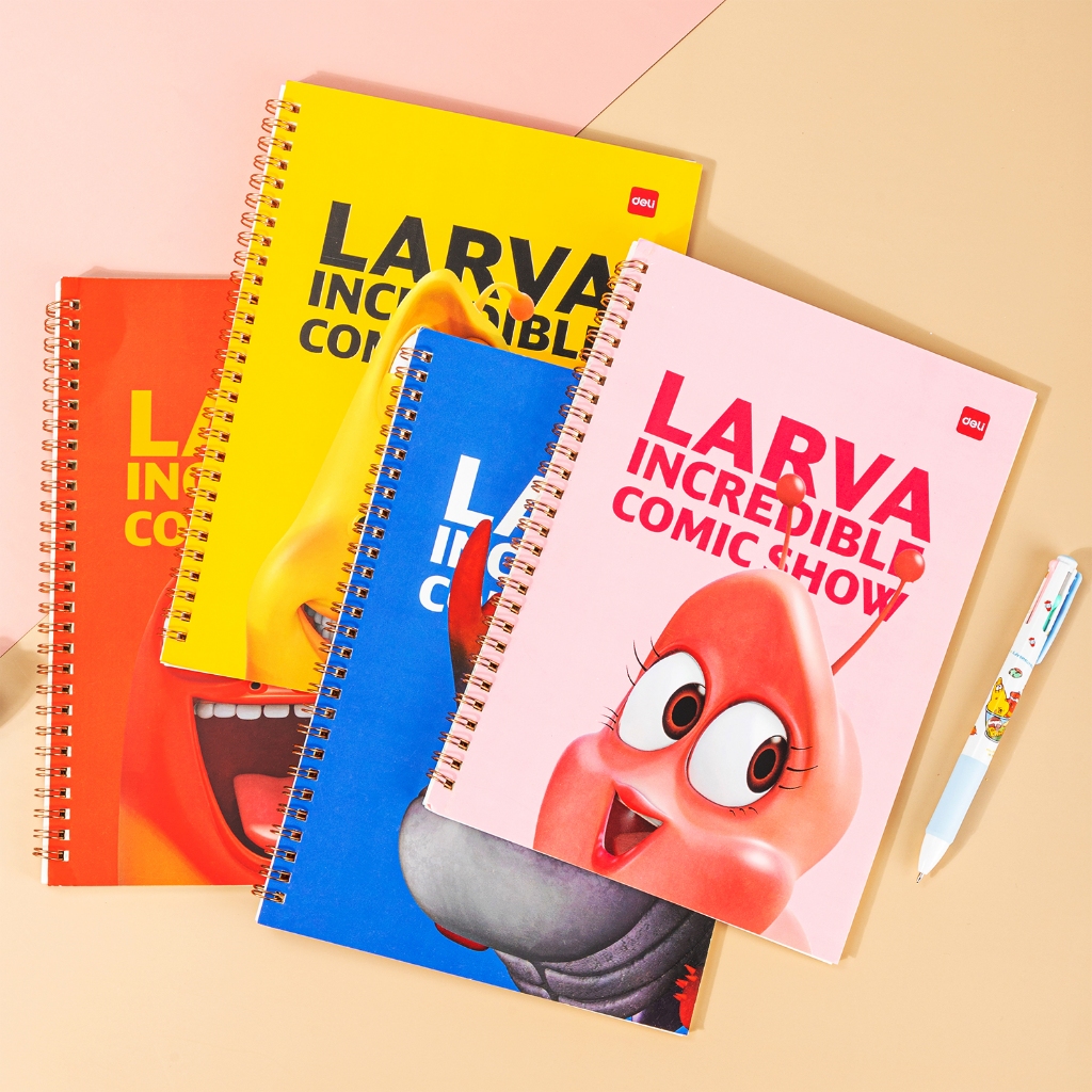 

LB560 1 PCS DELI Buku / Notebook Softcover Spiral LARVA uk. B5 60 lembar Buku sekolah