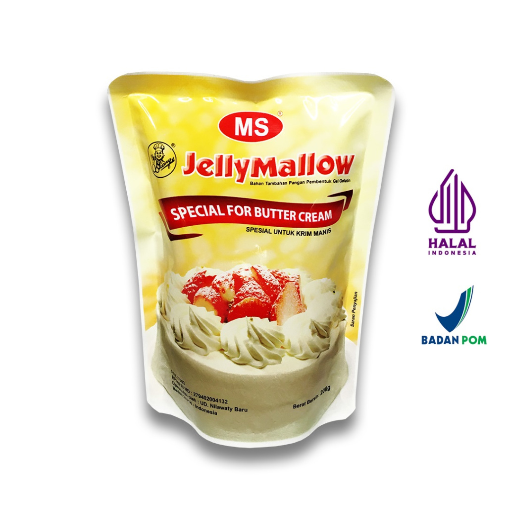 

bahan kue butter cream / krem manis Jelly Mallow - MS Baker( 200gr ) Halal